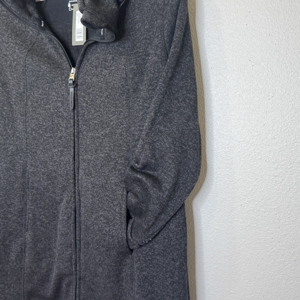 Kenneth Cole Reaction Hooded Jacket Women's Large‎ Charcoal Full Zip Pockets NEW - Picture 3 of 8